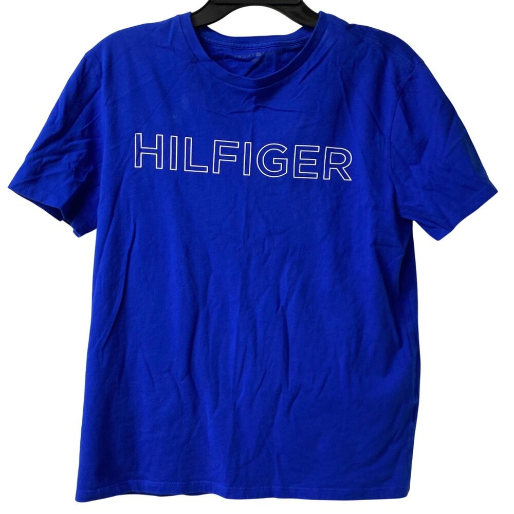 Tommy Hilfiger‎ Women Blue Crewneck T-Shirt Short Sleeve Casual Top Md